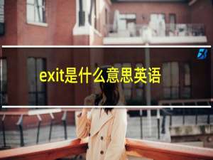 exit是什么意思英语