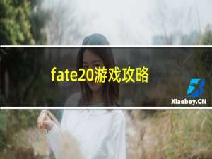 fate 游戏攻略