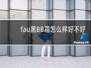 fau黑BB霜怎么样好不好