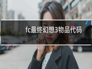 fc最终幻想3物品代码