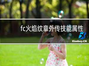 fc火焰纹章外传技能属性