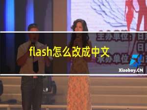 flash怎么改成中文