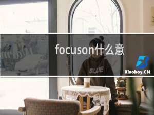 focuson什么意思（focuson）