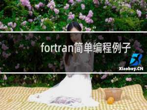 fortran简单编程例子