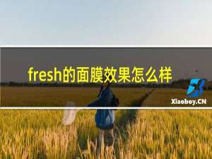 fresh的面膜效果怎么样