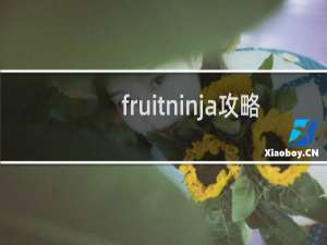 fruitninja攻略