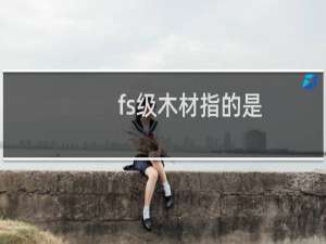 fs级木材指的是