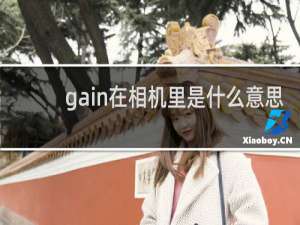 gain在相机里是什么意思