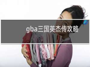 gba三国英杰传攻略