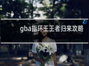 gba指环王王者归来攻略