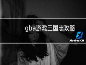 gba游戏三国志攻略