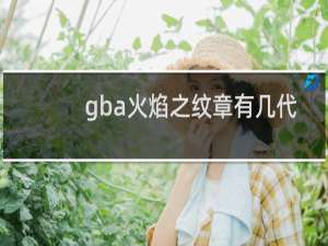 gba火焰之纹章有几代