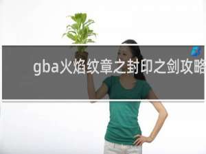 gba火焰纹章之封印之剑攻略