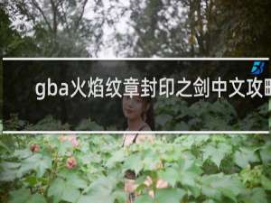 gba火焰纹章封印之剑中文攻略