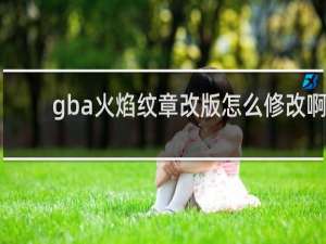 gba火焰纹章改版怎么修改啊