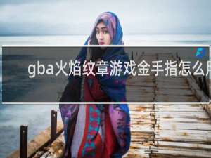 gba火焰纹章游戏金手指怎么用