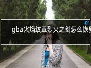 gba火焰纹章烈火之剑怎么恢复