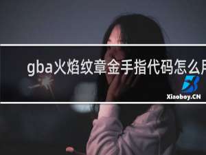 gba火焰纹章金手指代码怎么用