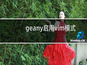 geany启用vim模式