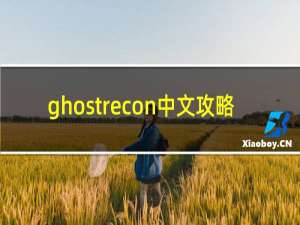 ghostrecon中文攻略