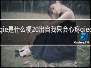 giegie是什么梗 出自我只会心疼giegie什么梗