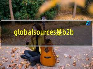 globalsources是b2b