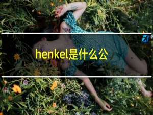 henkel是什么公司（henkel是什么品牌）