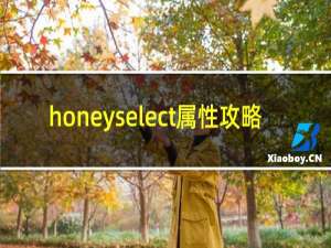 honeyselect属性攻略