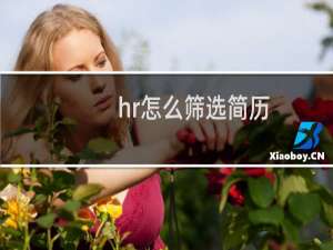 hr怎么筛选简历