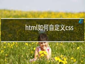 html如何自定义css