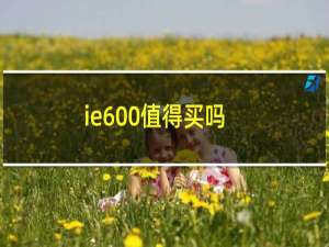 ie600值得买吗