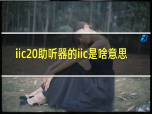 iic 助听器的iic是啥意思