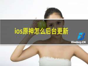 ios原神怎么后台更新