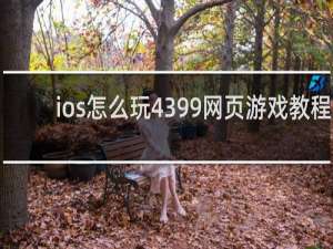 ios怎么玩4399网页游戏教程