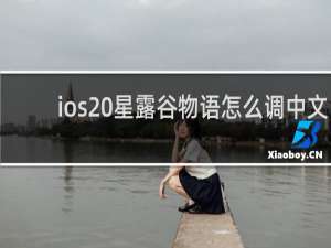 ios 星露谷物语怎么调中文