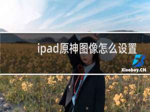 ipad原神图像怎么设置