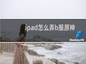 ipad怎么弄b服原神