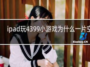 ipad玩4399小游戏为什么一片空白