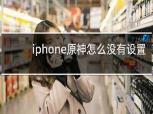 iphone原神怎么没有设置