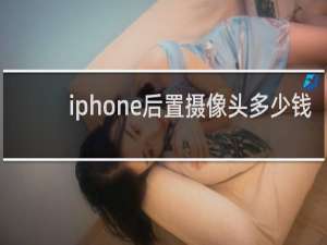 iphone后置摄像头多少钱