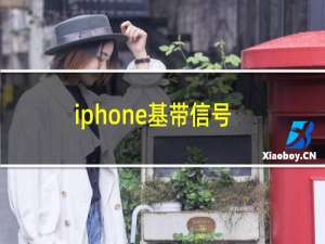 iphone基带信号（iphone基带是什么）