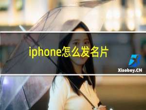 iphone怎么发名片