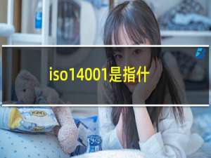 iso14001是指什么系列的标准