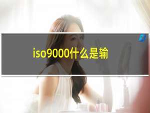iso9000什么是输出包括