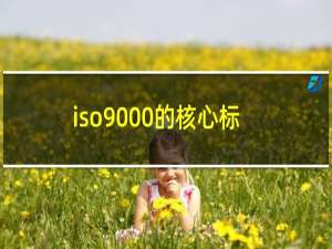 iso9000的核心标准