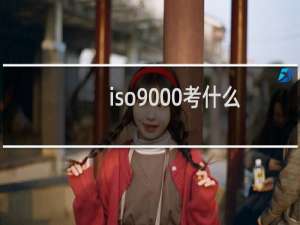 iso9000考什么