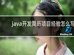 java开发简历项目经验怎么写