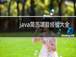 java简历项目经验大全