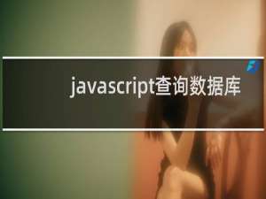 javascript查询数据库