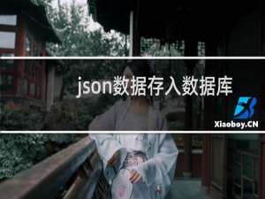 json数据存入数据库